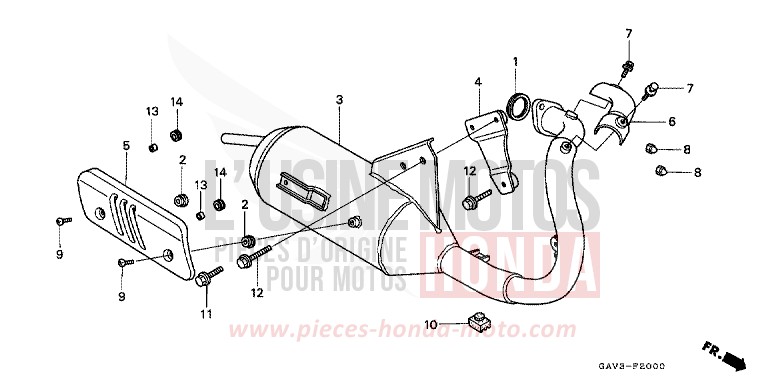 ABGAS-SCHALLDAEMPFER von CB1300 Super Bold'or ABS BARBADOS BLUE (B134) von 1995